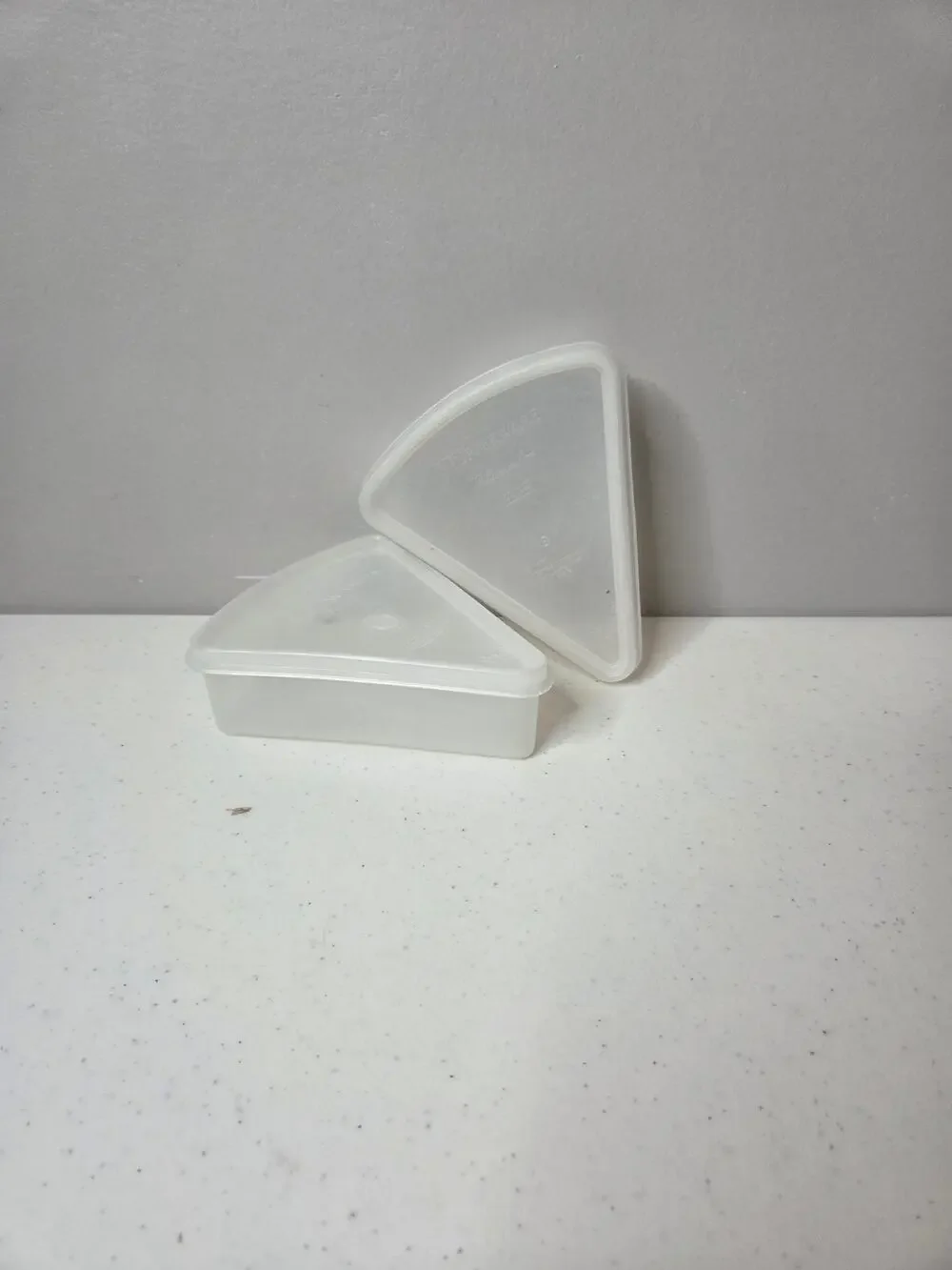 Vintage Tupperware Clear Pie Containers Set of 2 Storage Keepers Retro